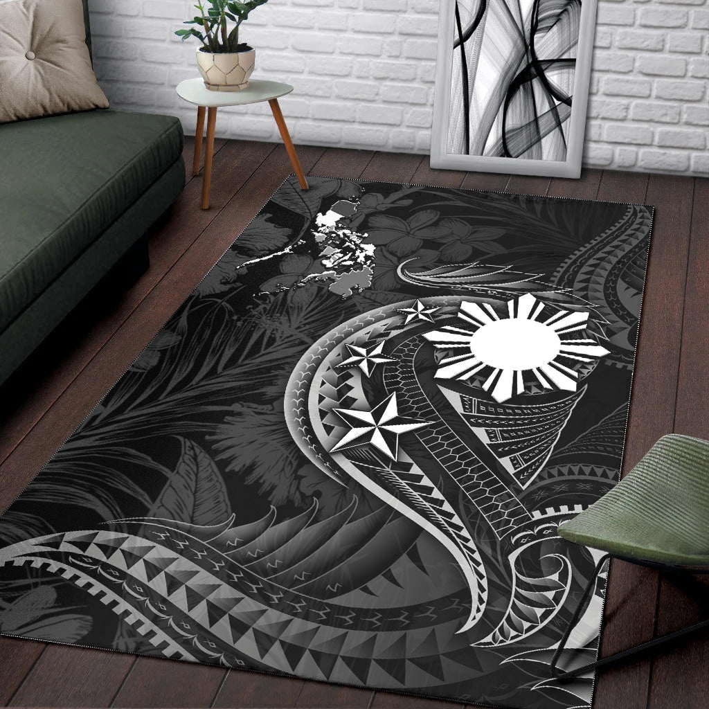 Philippines Filipinos Area Rug Philippines Sun Tribal Patterns Tropical Flowers Curve Style-Myprintsy