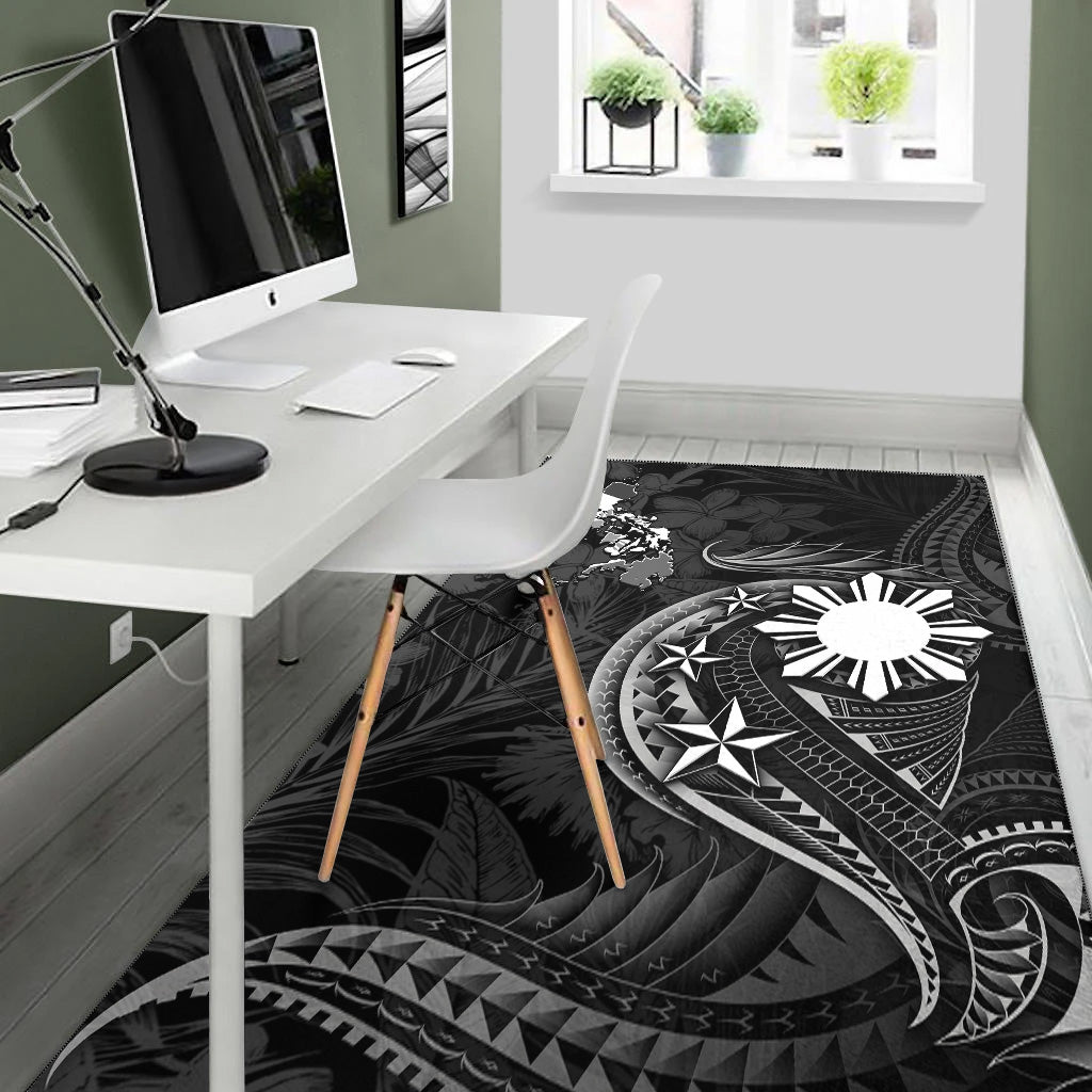 Philippines Filipinos Area Rug Philippines Sun Tribal Patterns Tropical Flowers Curve Style-Myprintsy