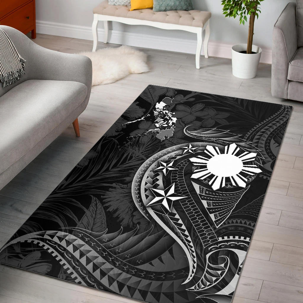 Philippines Filipinos Area Rug Philippines Sun Tribal Patterns Tropical Flowers Curve Style-Myprintsy