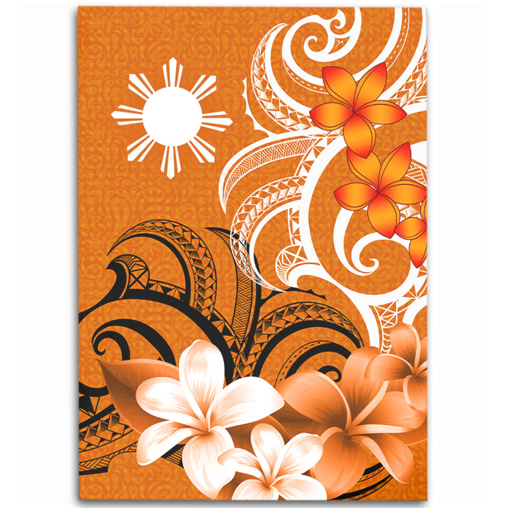 Philippines Filipinos Area Rug Polynesian Floral Spirit Orange-Myprintsy