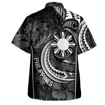 Philippines Filipinos Custom Personalised Hawaiian Shirt Sun Tribal Patterns Tropical Flowers Curve Style-Myprintsy