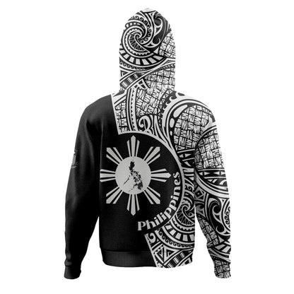 Philippines Filipinos Custom Personalised Hoodie Sun And Map Lauhala Patterns Style-Myprintsy