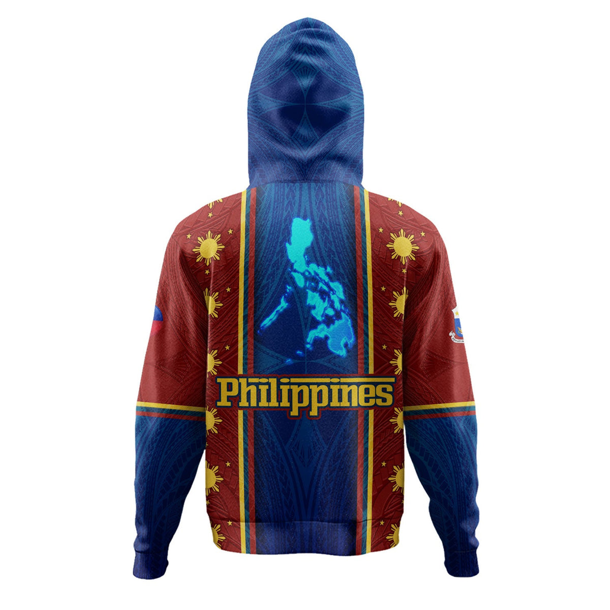 Philippines Filipinos Custom Personalised Hoodie Tribal Sun Traditional Patterns-Myprintsy