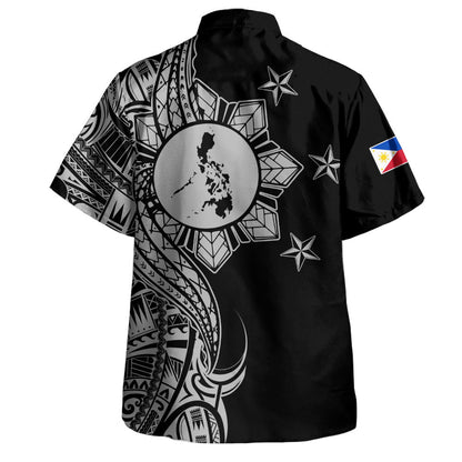 Philippines Filipinos Hawaiian Shirt Flag Sun Map Tribal Fusion Style-Myprintsy