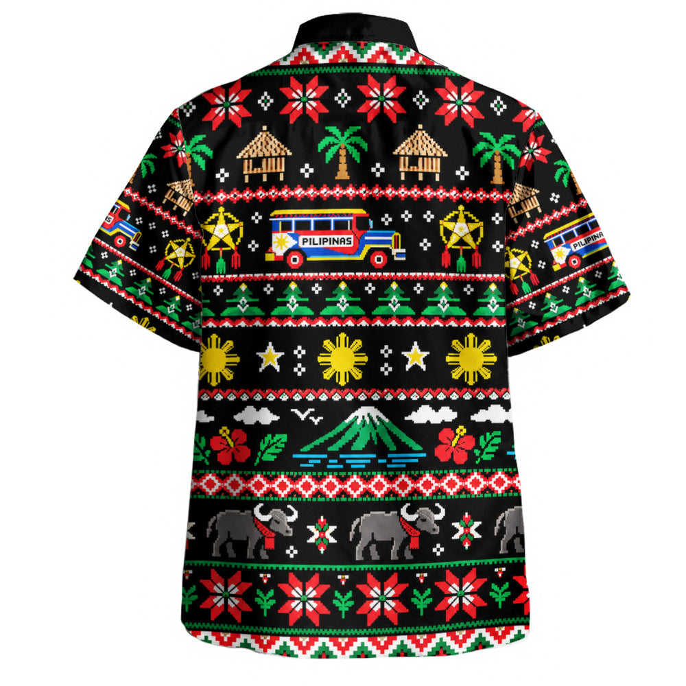 Philippines Filipinos Hawaiian Shirt Maligayang Pasko Pattern Style-Myprintsy