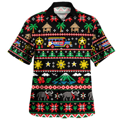 Philippines Filipinos Hawaiian Shirt Maligayang Pasko Pattern Style-Myprintsy