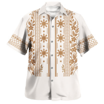 Philippines Filipinos Hawaiian Shirt Sampaguita Sun Filipino Heritage-Myprintsy
