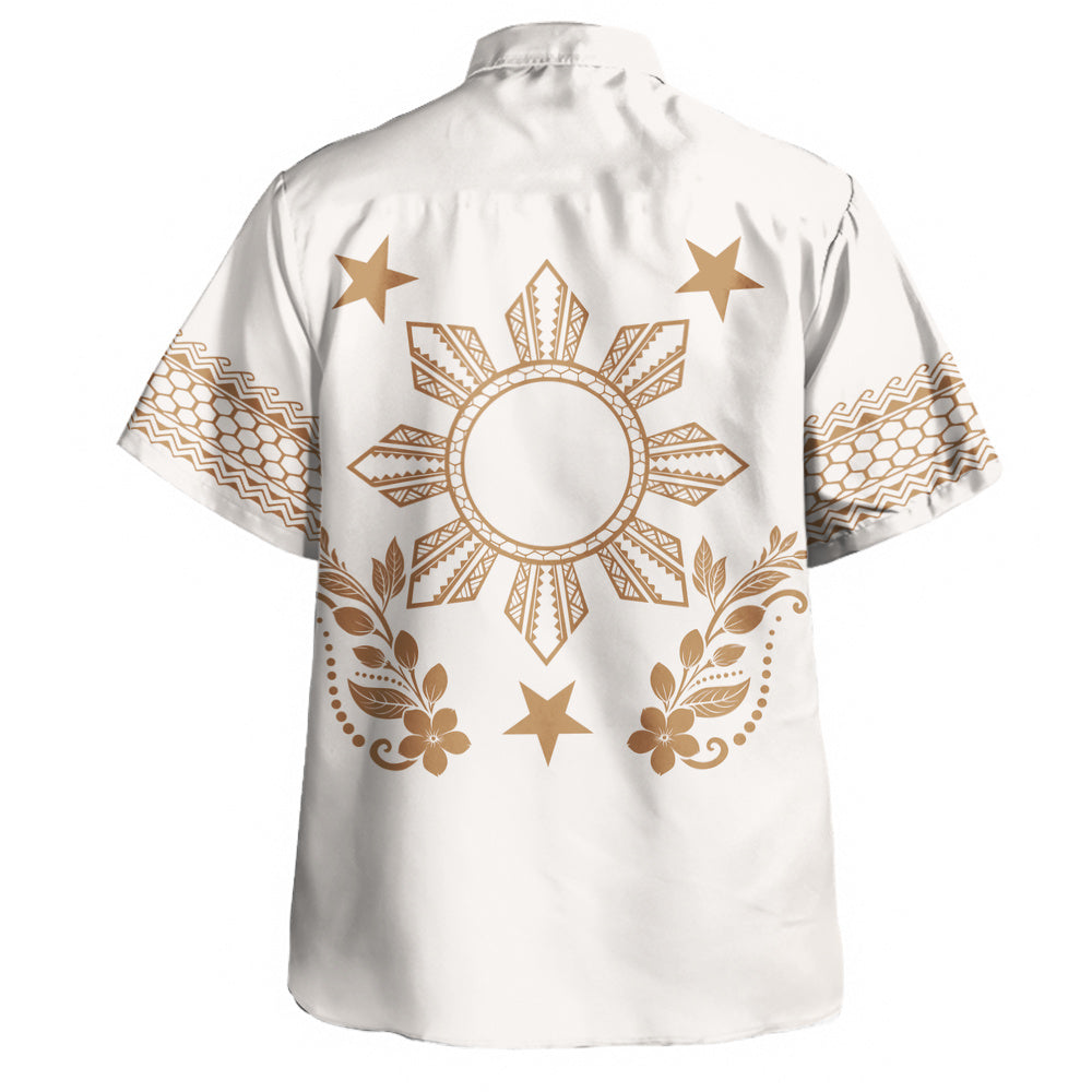 Philippines Filipinos Hawaiian Shirt Sampaguita Sun Filipino Heritage-Myprintsy