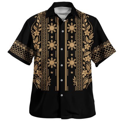 Philippines Filipinos Hawaiian Shirt Sampaguita Sun Filipino Heritage-Myprintsy