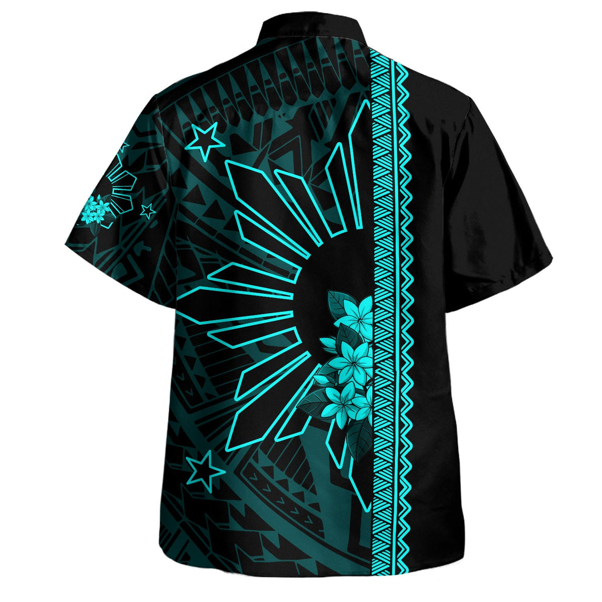 Philippines Filipinos Hawaiian Shirt Star Sunburst Floral Tribal Style-Myprintsy