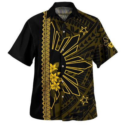 Philippines Filipinos Hawaiian Shirt Star Sunburst Floral Tribal Style-Myprintsy