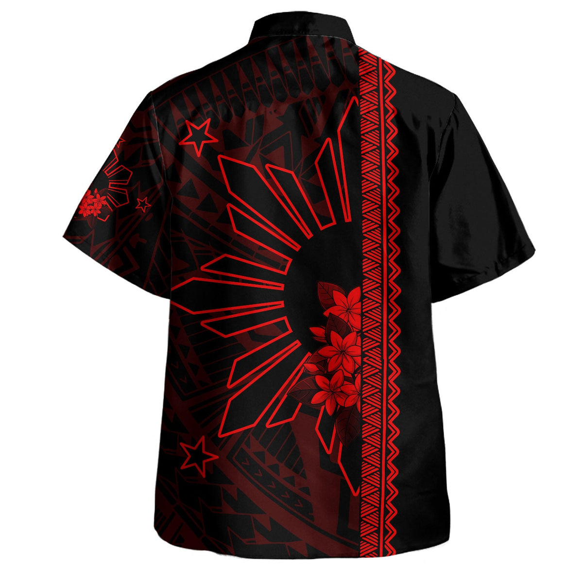 Philippines Filipinos Hawaiian Shirt Star Sunburst Floral Tribal Style-Myprintsy