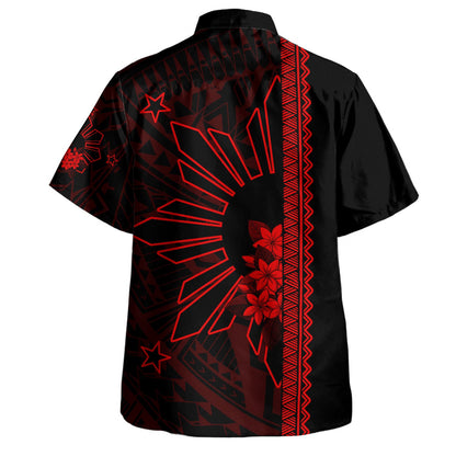 Philippines Filipinos Hawaiian Shirt Star Sunburst Floral Tribal Style-Myprintsy
