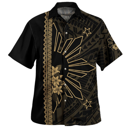 Philippines Filipinos Hawaiian Shirt Star Sunburst Floral Tribal Style-Myprintsy