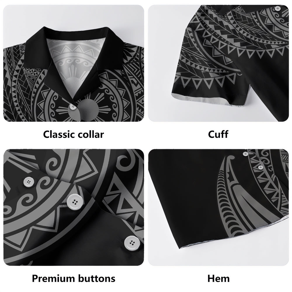 Philippines Filipinos Hawaiian Shirt Tribal Tattoo Island-Myprintsy