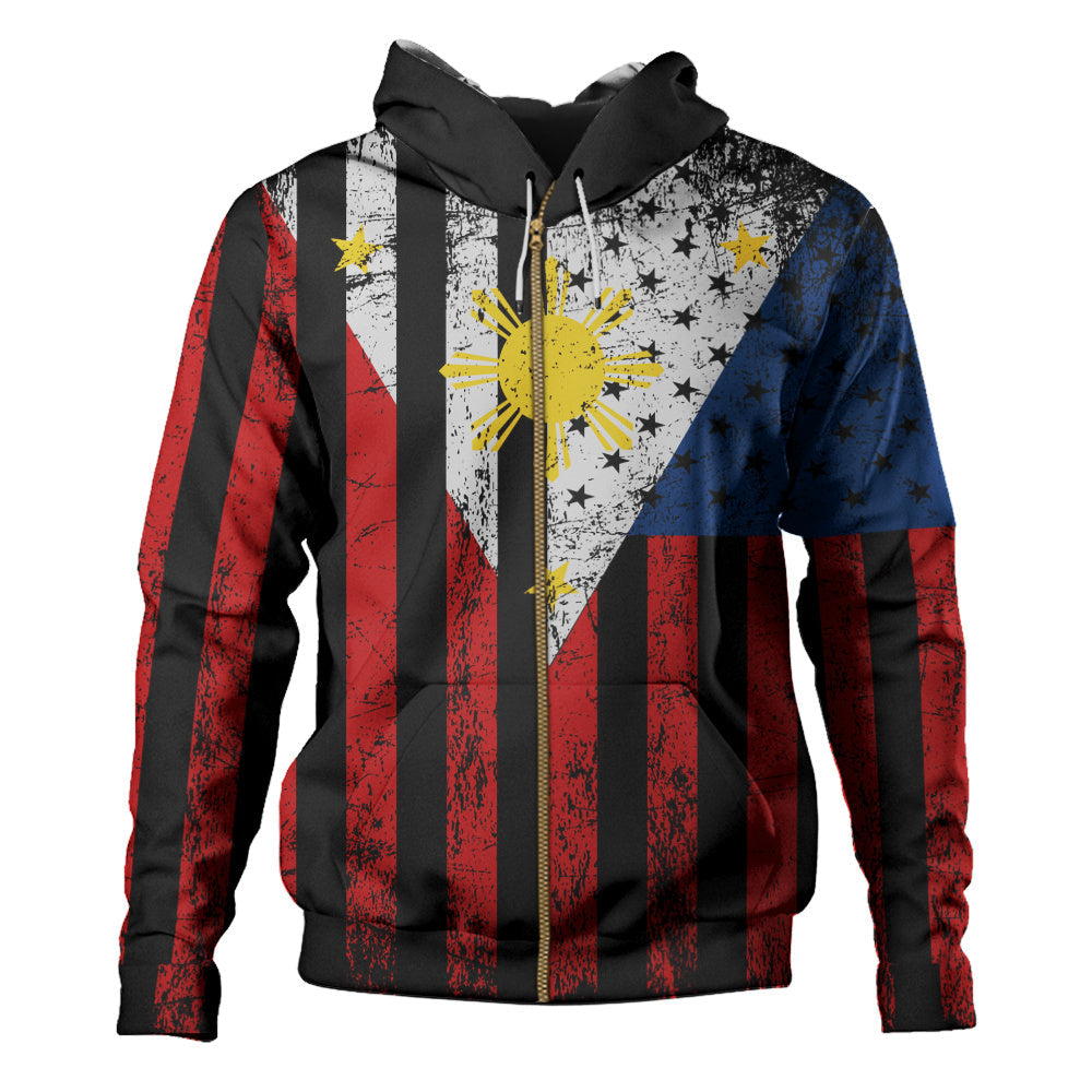 Philippines Filipinos Hoodie Blackout Flag Pride-Myprintsy