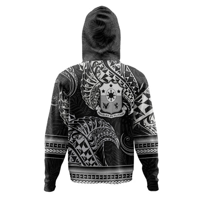 Philippines Filipinos Hoodie Filipino Coat Of Arms With Leaves and Tribal Patterns-Myprintsy