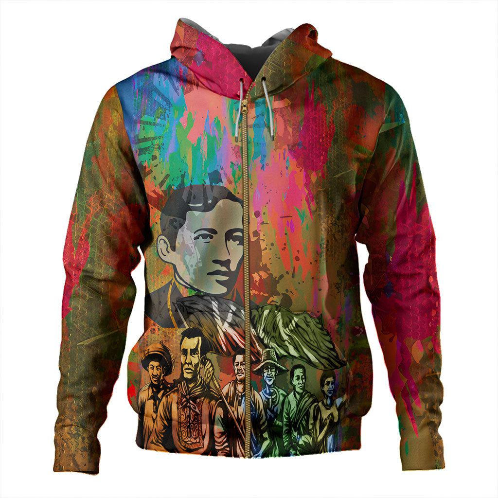 Philippines Filipinos Hoodie National Heroes Brush Color Style-Myprintsy