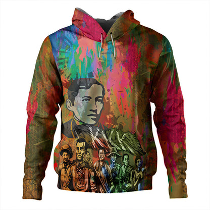 Philippines Filipinos Hoodie National Heroes Brush Color Style-Myprintsy