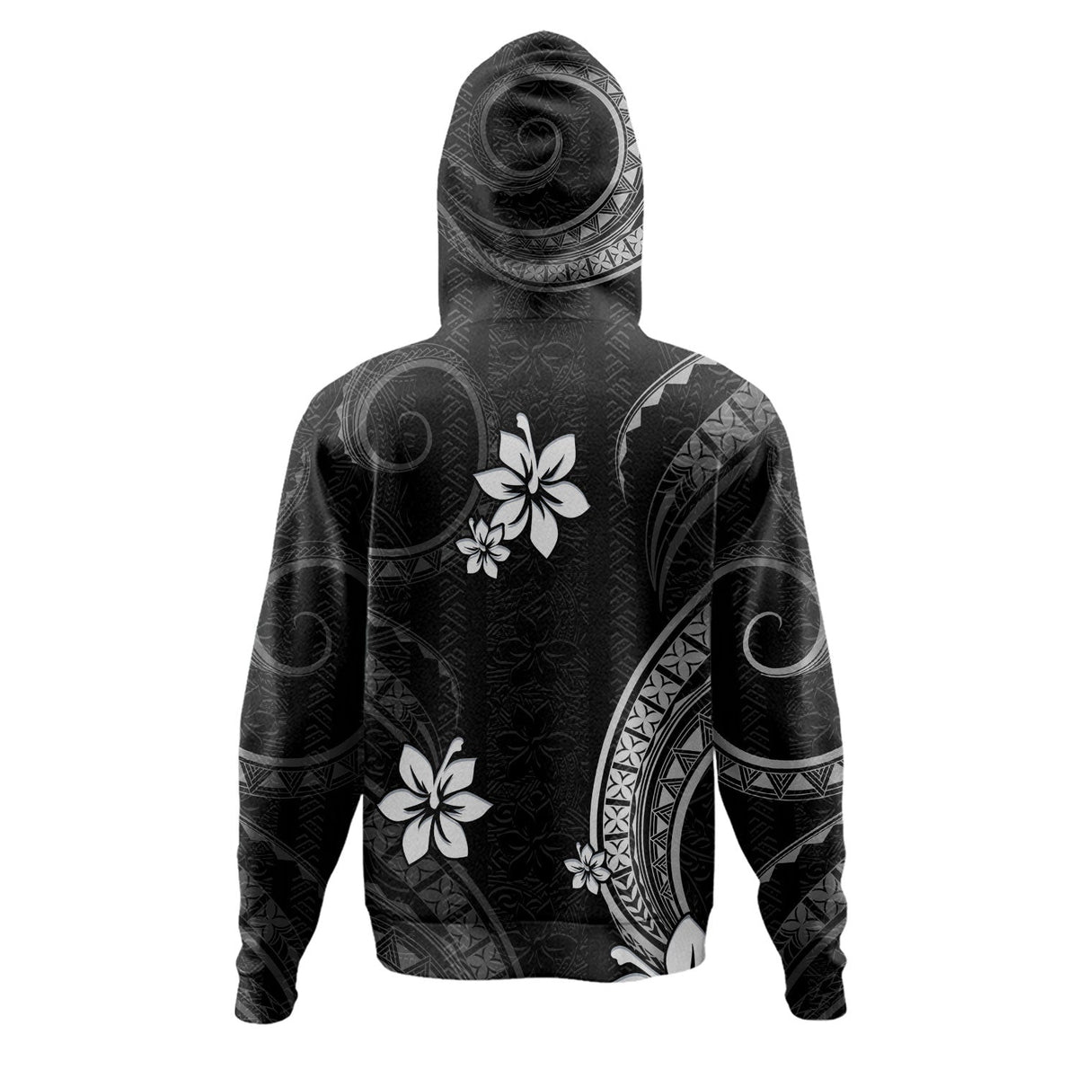 Philippines Filipinos Hoodie Philippines White Hibiscus Flowers Tribal Pattern-Myprintsy
