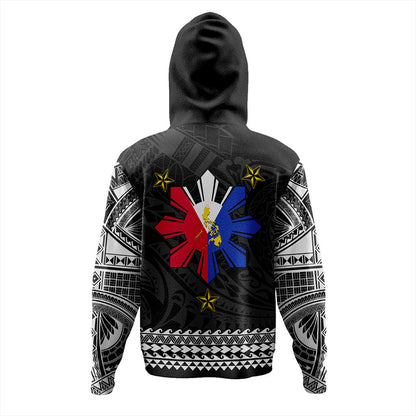 Philippines Filipinos Hoodie Polynesian Tribal Filipinos Tattoo Sun Star With Flag-Myprintsy