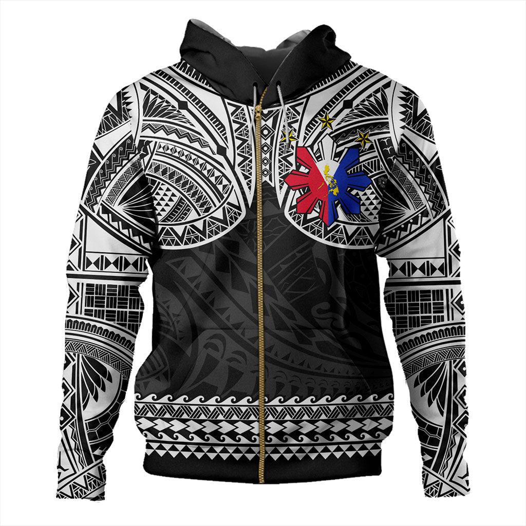 Philippines Filipinos Hoodie Polynesian Tribal Filipinos Tattoo Sun Star With Flag-Myprintsy