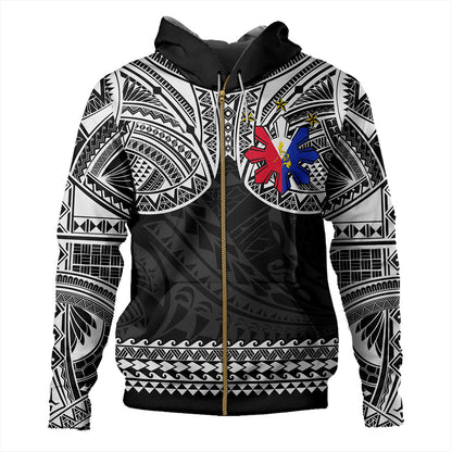 Philippines Filipinos Hoodie Polynesian Tribal Filipinos Tattoo Sun Star With Flag-Myprintsy