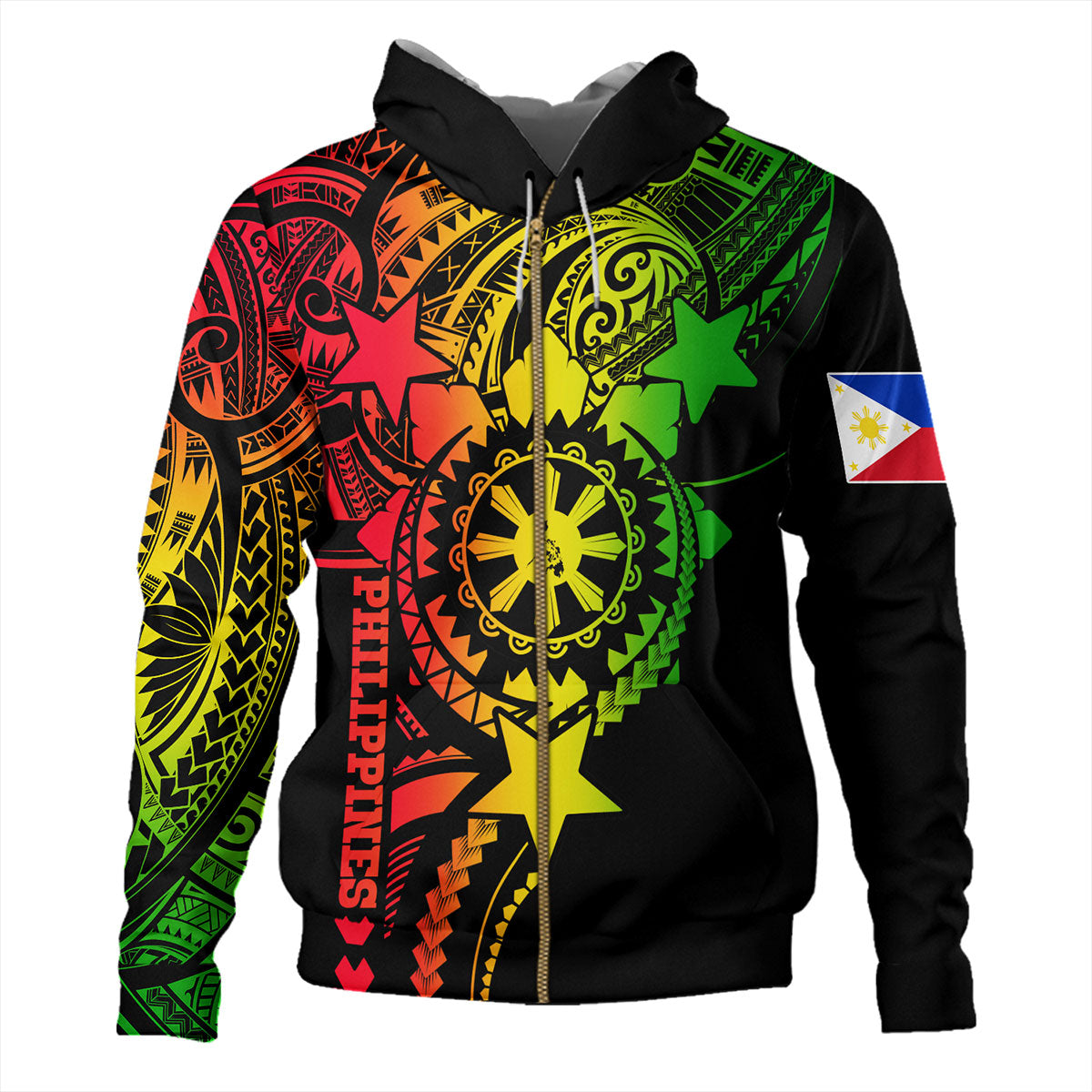 Philippines Filipinos Hoodie - Proud To Be Filipino Tribal Sun Batok Reggae Style-Myprintsy