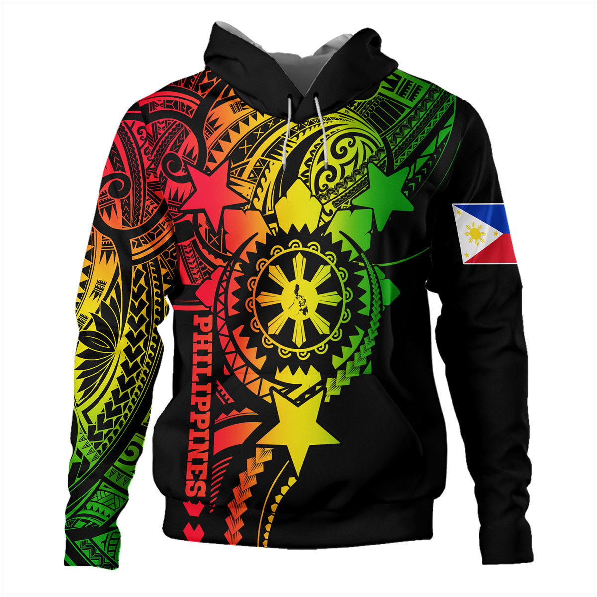 Philippines Filipinos Hoodie - Proud To Be Filipino Tribal Sun Batok Reggae Style-Myprintsy