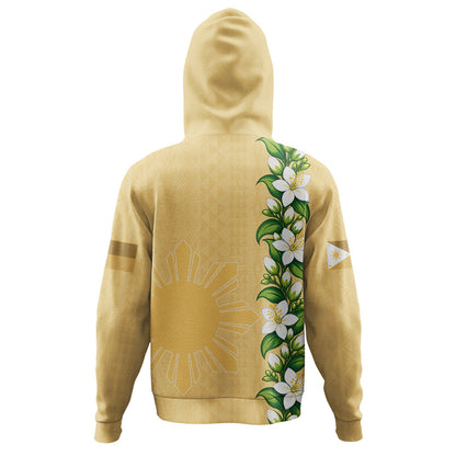 Philippines Filipinos Hoodie Sampaguita Flower Tribal Polynesian Sun Island Style-Myprintsy