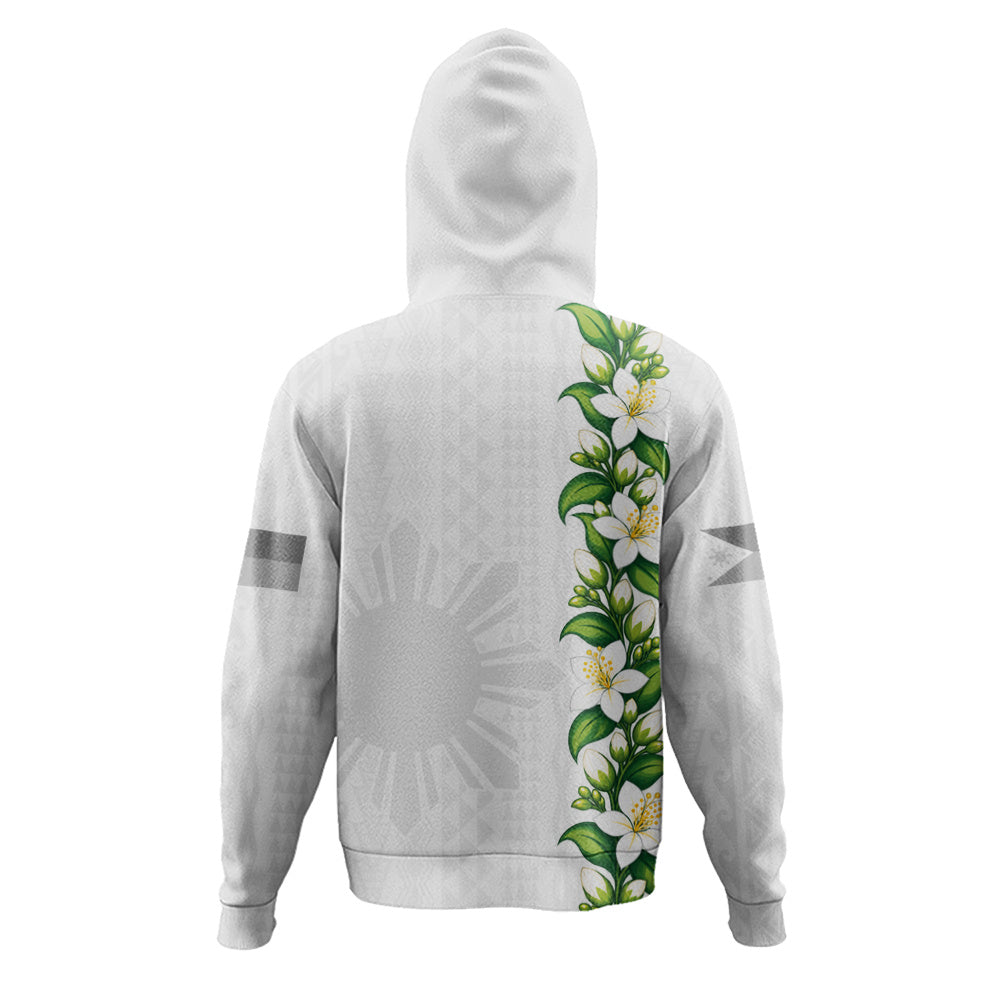 Philippines Filipinos Hoodie Sampaguita Flower Tribal Polynesian Sun Island Style-Myprintsy