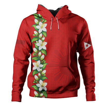Philippines Filipinos Hoodie Sampaguita Flower Tribal Polynesian Sun Island Style-Myprintsy