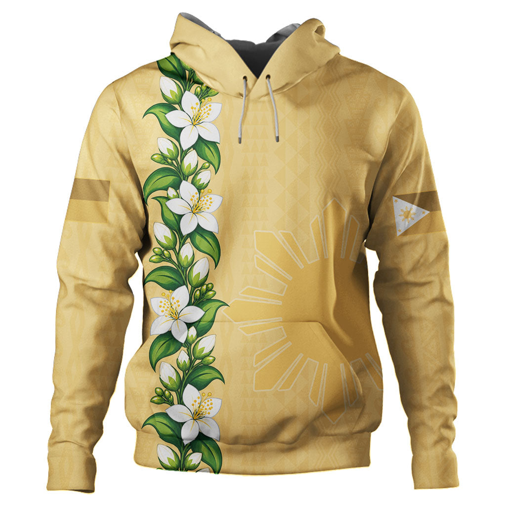 Philippines Filipinos Hoodie Sampaguita Flower Tribal Polynesian Sun Island Style-Myprintsy