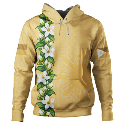 Philippines Filipinos Hoodie Sampaguita Flower Tribal Polynesian Sun Island Style-Myprintsy