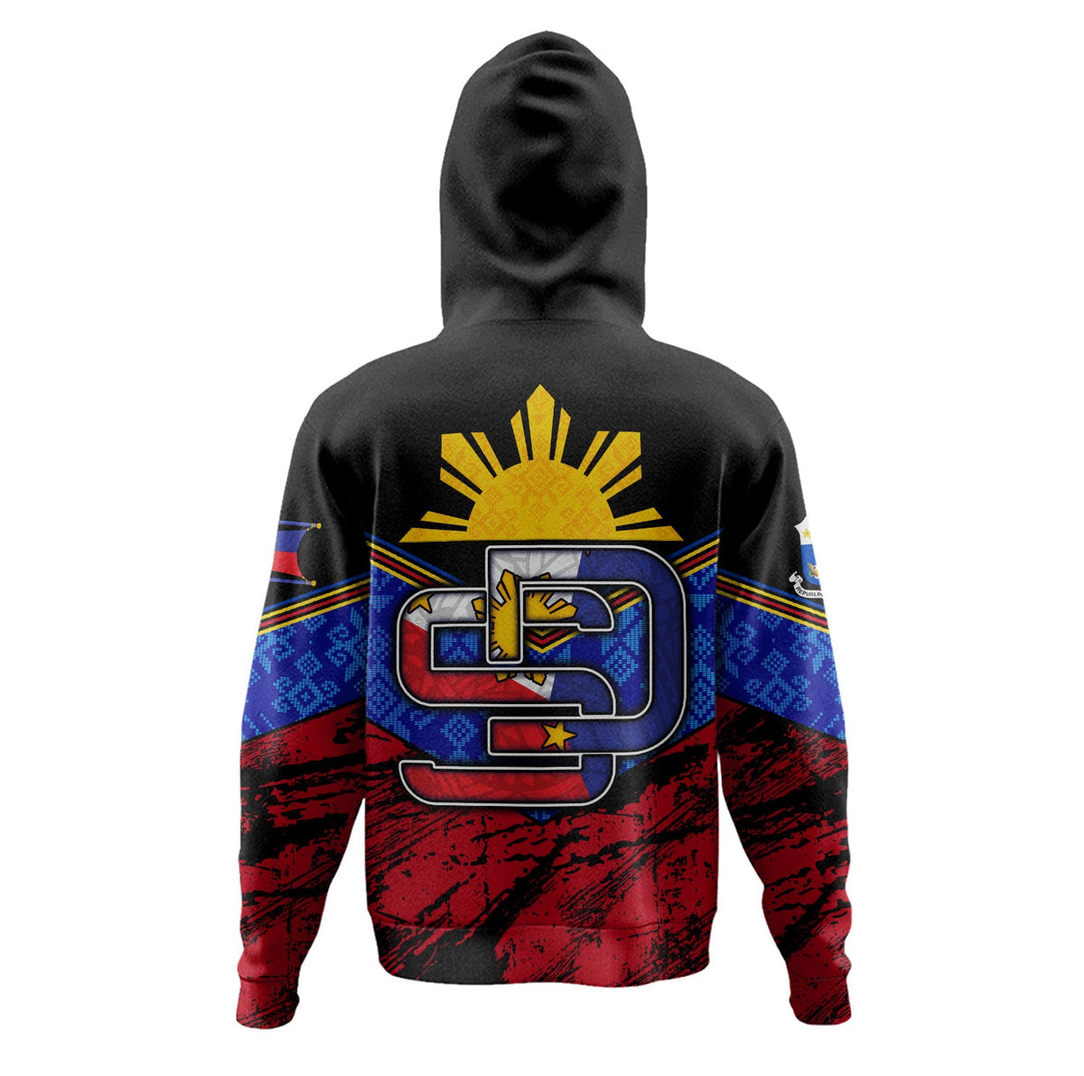 Philippines Filipinos Hoodie San Diego Filipino Grunge Brush Stroke Style-Myprintsy