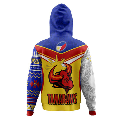 Philippines Filipinos Hoodie Tamaraws Mascot With Flag-Myprintsy