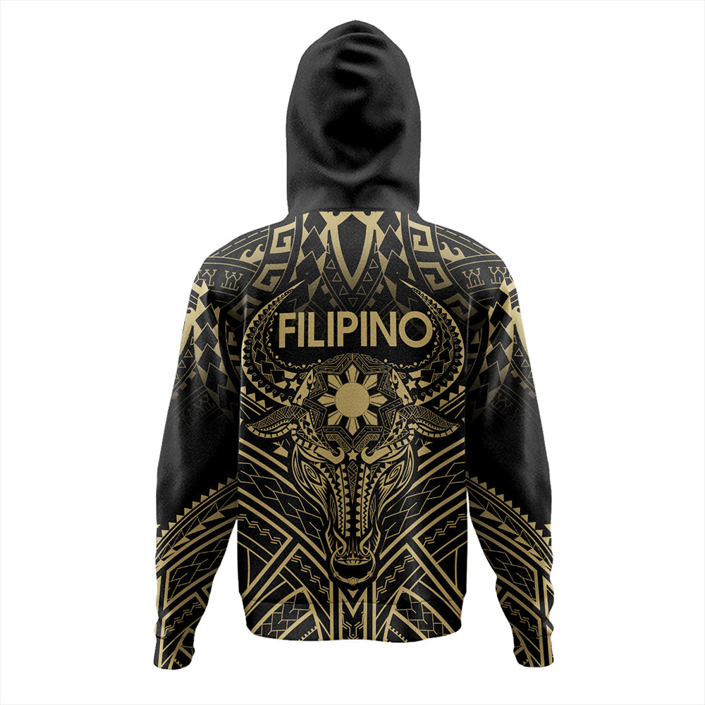 Philippines Filipinos Hoodie Tribal Koner Water Buffalo Tattoo Gold-Myprintsy