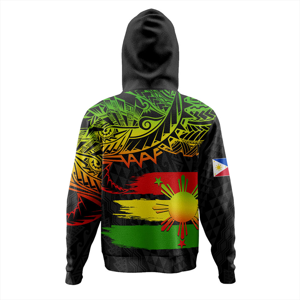 Philippines Filipinos Hoodie Tribal Polynesian Grunge Reggae-Myprintsy