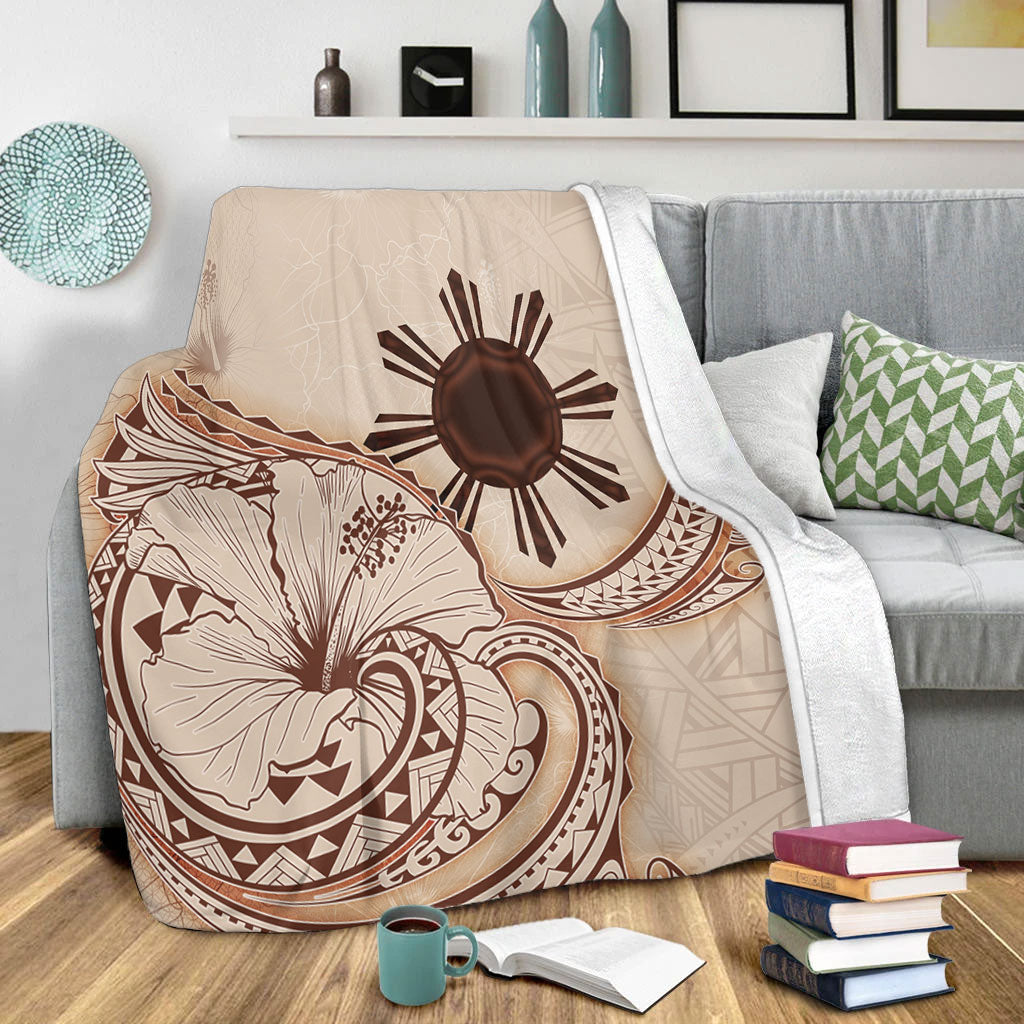 Philippines Filipinos Premium Blanket Hibiscus Flower Vintage Style-Myprintsy