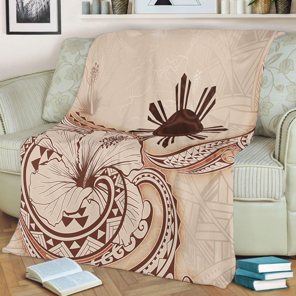 Philippines Filipinos Premium Blanket Hibiscus Flower Vintage Style-Myprintsy