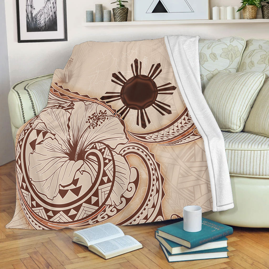 Philippines Filipinos Premium Blanket Hibiscus Flower Vintage Style-Myprintsy