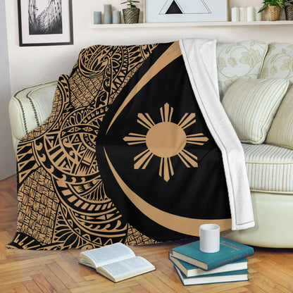 Philippines Filipinos Premium Blanket Lauhala Gold Circle Style-Myprintsy