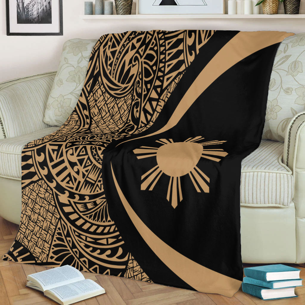 Philippines Filipinos Premium Blanket Lauhala Gold Circle Style-Myprintsy