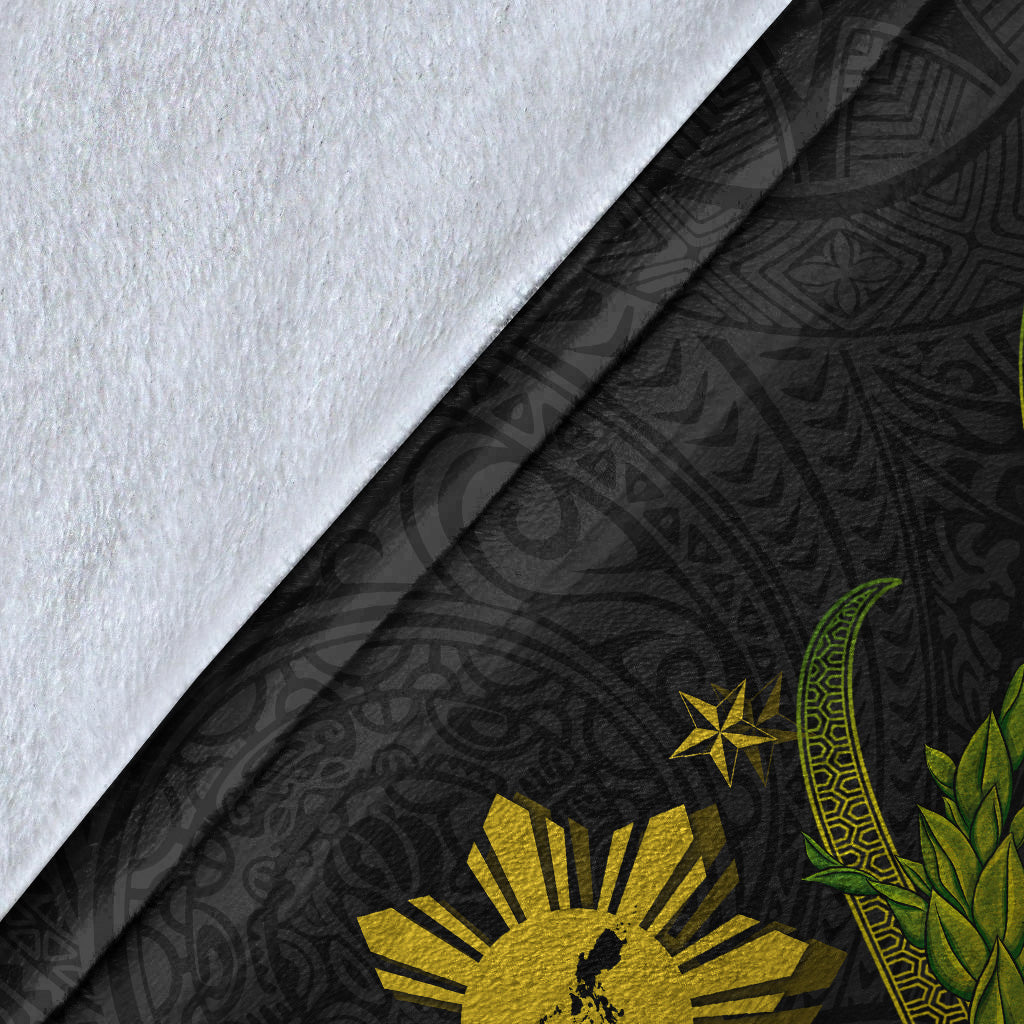 Philippines Filipinos Premium Blanket Philippines Sun And Map Plumeria Tribal-Myprintsy