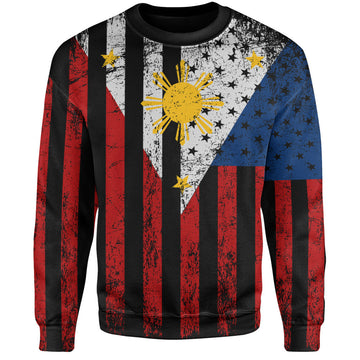 Philippines Filipinos Sweatshirt Blackout Flag Pride-Myprintsy