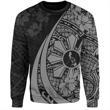 Philippines Filipinos Sweatshirt Custom National Sampaguita Flower Symbols Style-Myprintsy