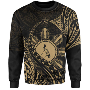 Philippines Filipinos Sweatshirt Filipino Polynesia Star With Tribal Design-Myprintsy
