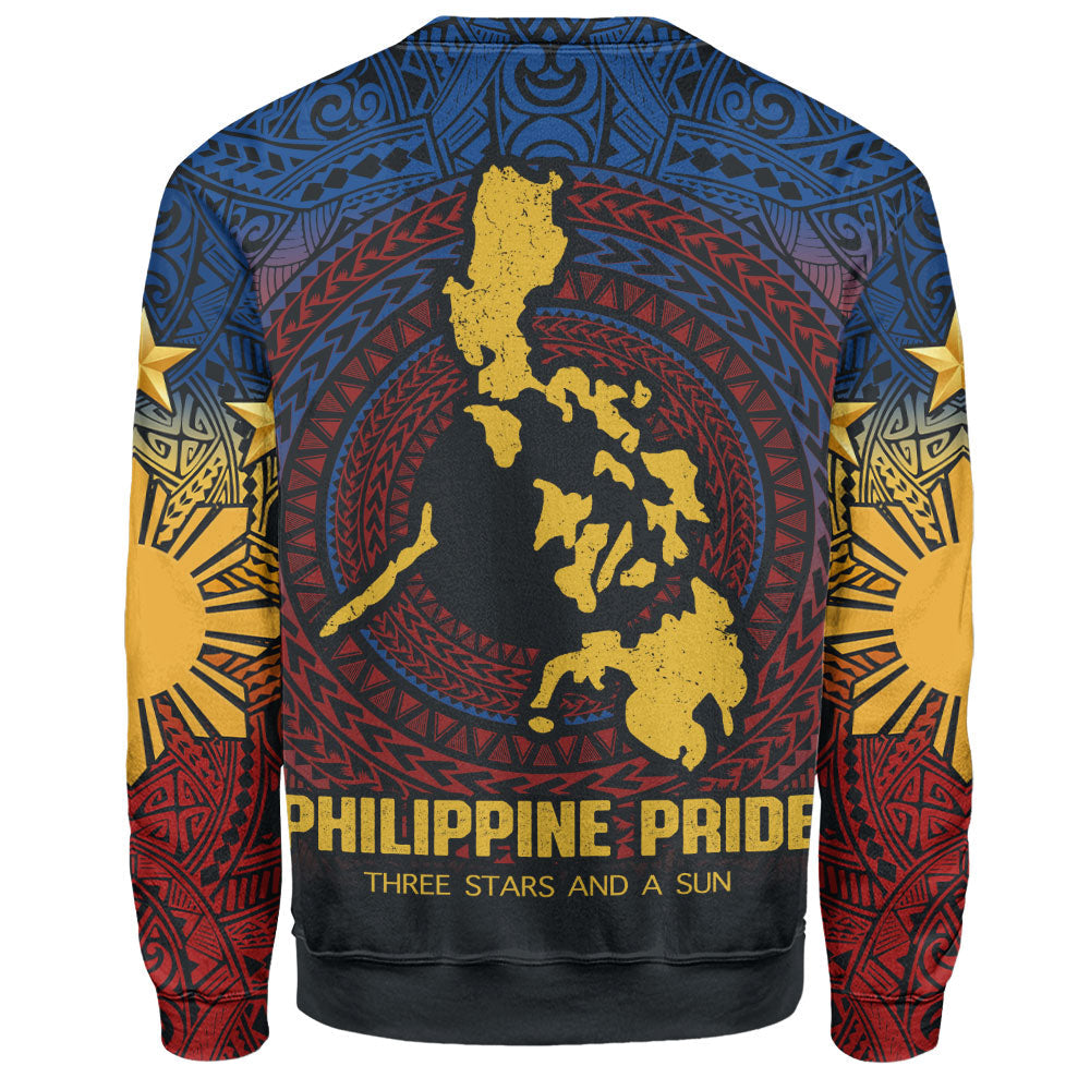Philippines Filipinos Sweatshirt Philippine Pride Three Stars and A Sun-Myprintsy