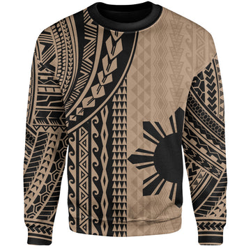Philippines Filipinos Sweatshirt Polynesian Tattoo-Myprintsy