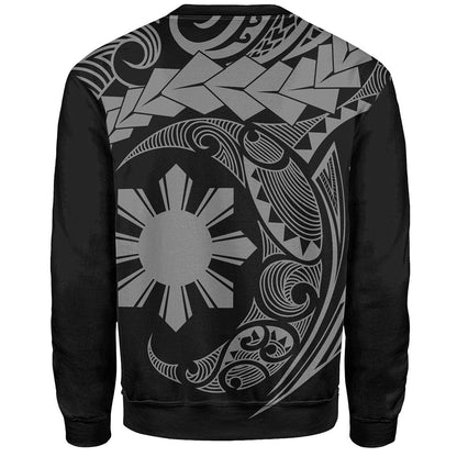 Philippines Filipinos Sweatshirt Polynesian Tribal Half Circle-Myprintsy